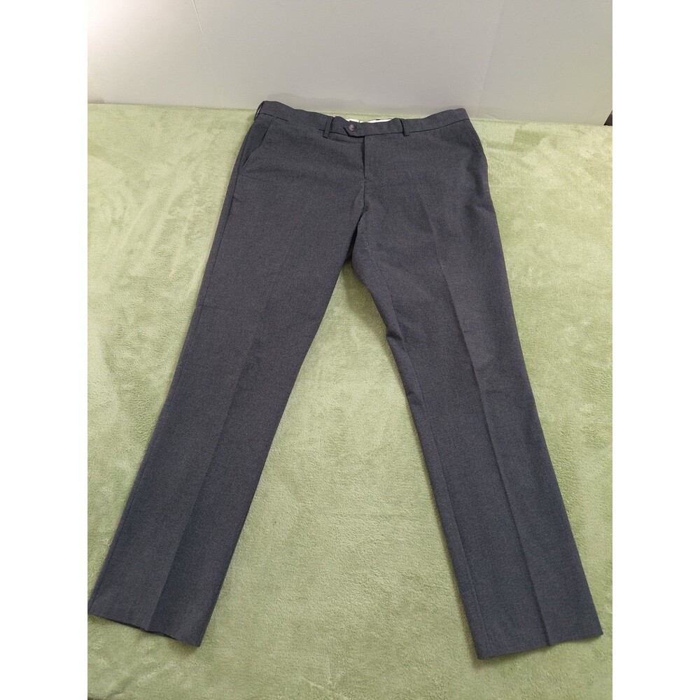 Tommy Hilfiger Mens Modern fit Dress Pants 38 / 34 Gray Solid Stretch